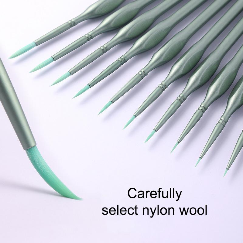 11Pcs Miniature Detail Paint B - Brush Bristle Set 评论和价格