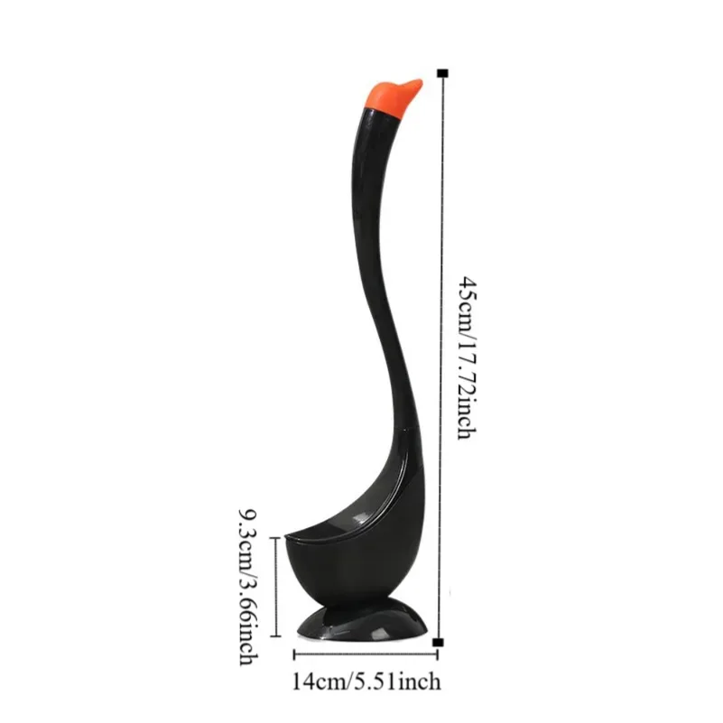 Swan-Shaped Long Handle Toilet - Brush Bristle Set 评论和价格