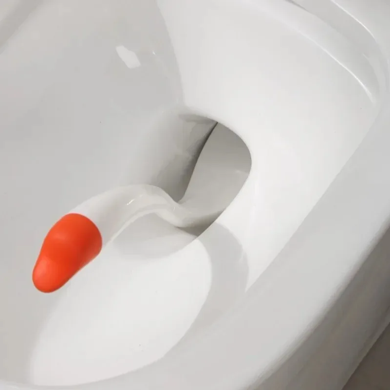 Swan-Shaped Long Handle Toilet - Brush Bristle Set 评论和价格