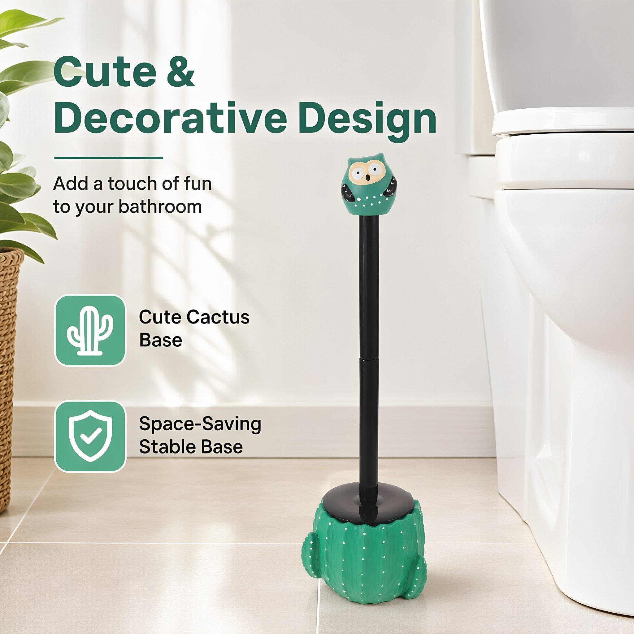 Toilet Brush Holder Set Cute C - Brush Bristle Set 评论和价格